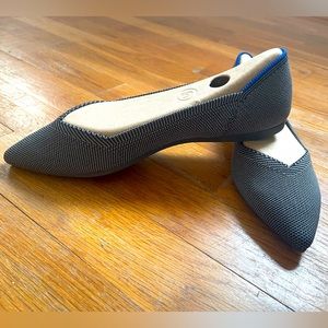 Rothy’s Point Flat in Gray. Brand new, never worn. Size 6.5